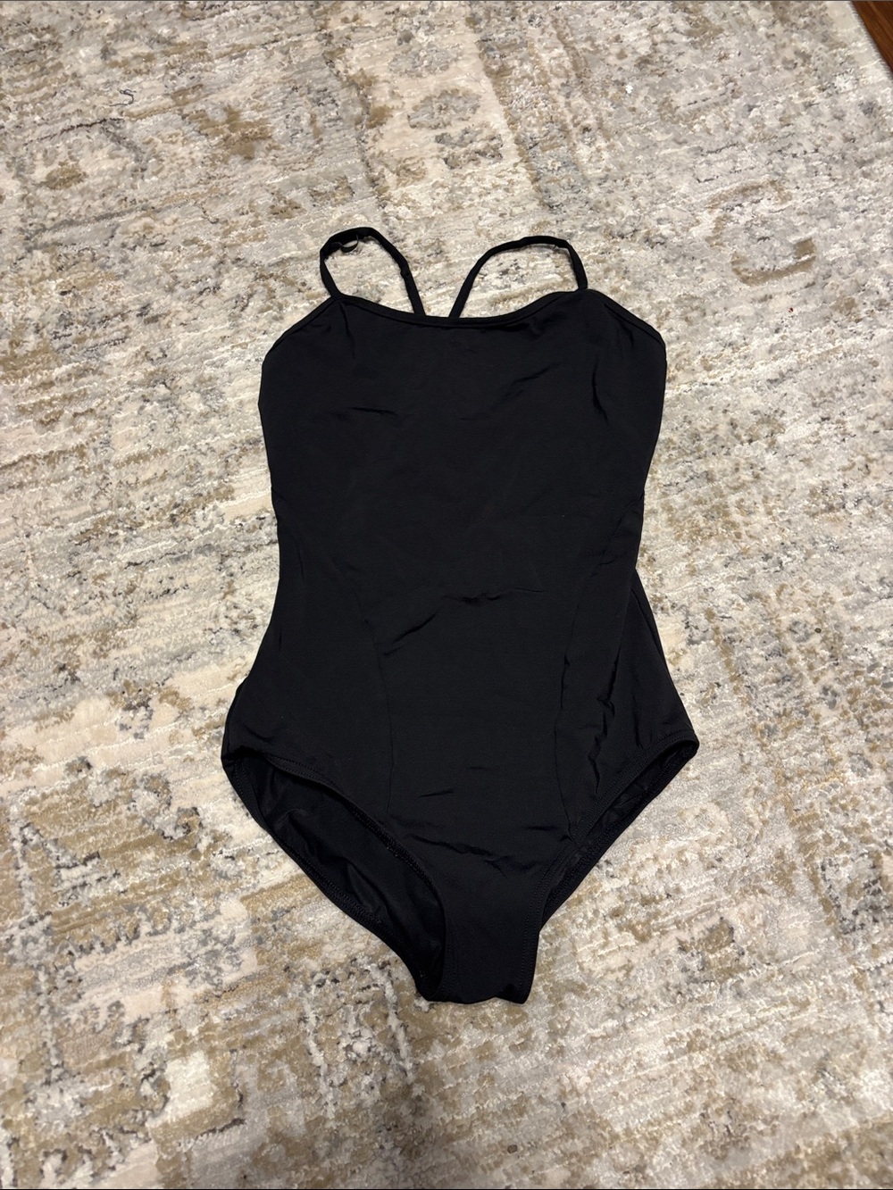 Capezio Black Dance Leotard with Mesh Detail